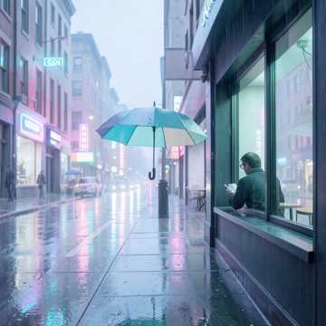 等雨停