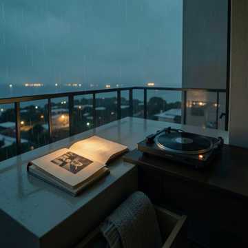 雨帘中的旧照片