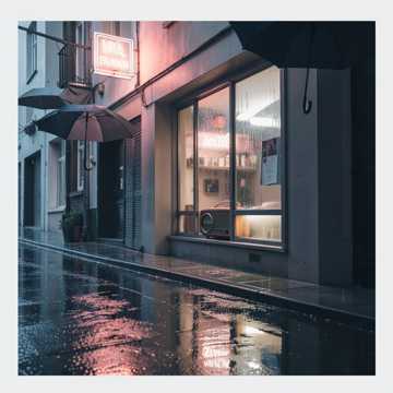 晚雨湿花