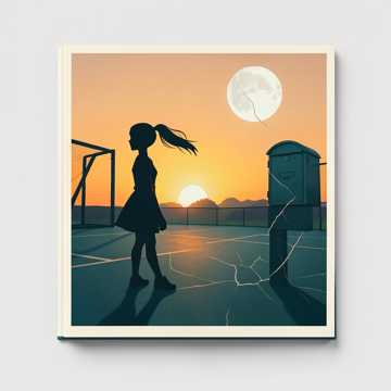 马尾拖长的黄昏