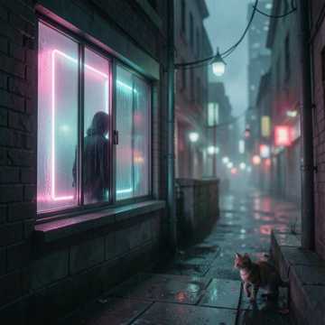 霓虹半街影