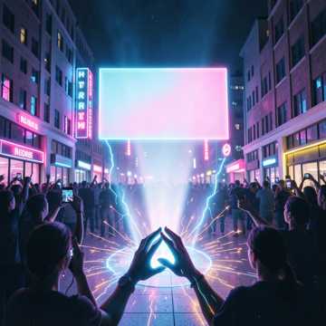 灯牌亮起