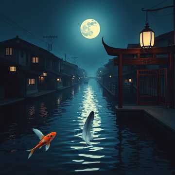 人间借月