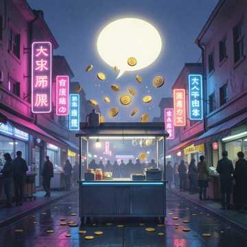 摆摊的人