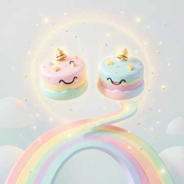 蛋糕上的星星在笑