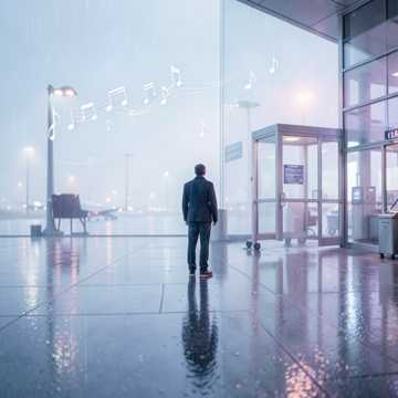 停机坪的雨