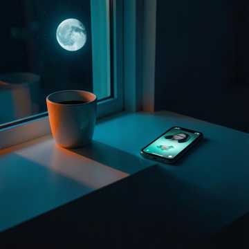 空杯子对月亮