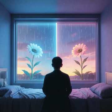 屏幕两端的花