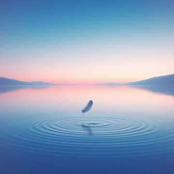 静湖落羽