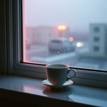 空杯沿上的唇印