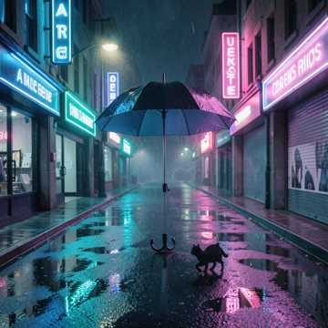 霓虹褪色的街