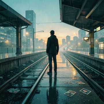 站台背影