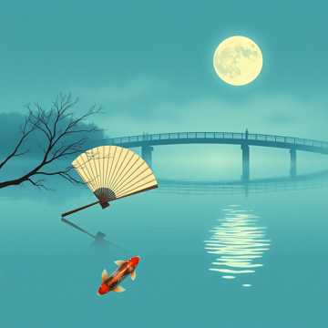 月下折扇