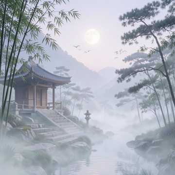 枕山听晚