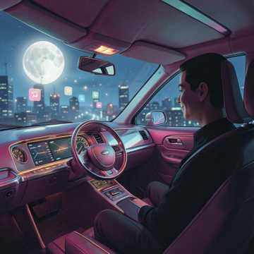 副驾驶的笑容
