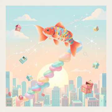 锦鲤踩云梢-版本2