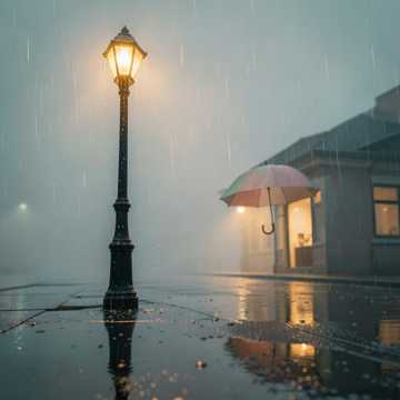 雨碎街灯