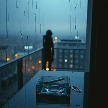 烟灰缸里半盏雨