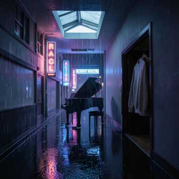 玻璃上的雨痕