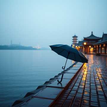 汾河岸的旧伞