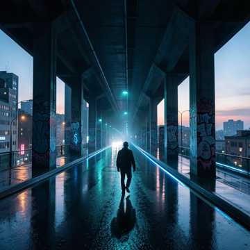 高架桥下步行者-版本2