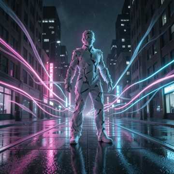 霓虹剪纸