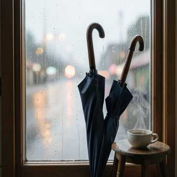 雨停在门口