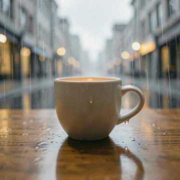 咖啡店雨声