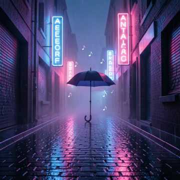 霓虹雨巷
