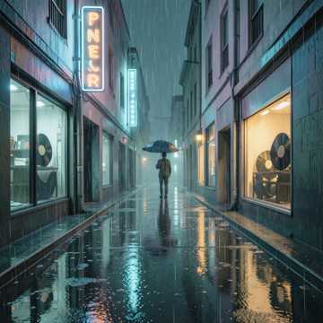 霓虹雨夜