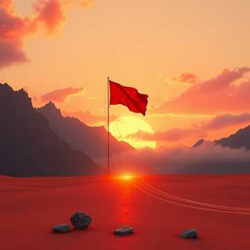 破晓旗云