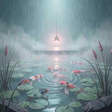 荷塘听雨