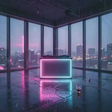 灯光熄灭的舞池