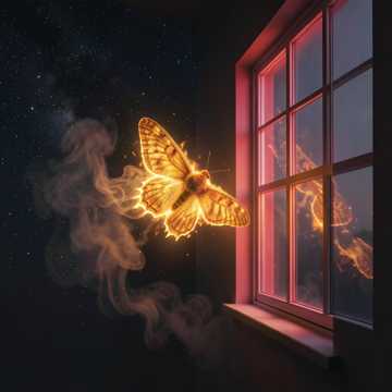 飞蛾烫开的夜