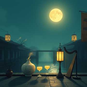 倾樽映月明