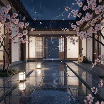 庭院花雨