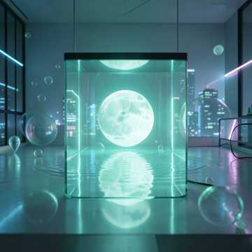水槽の月