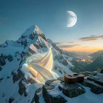 哈达睡在雪山的臂弯