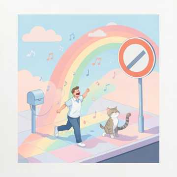 街角踩着彩虹跳舞