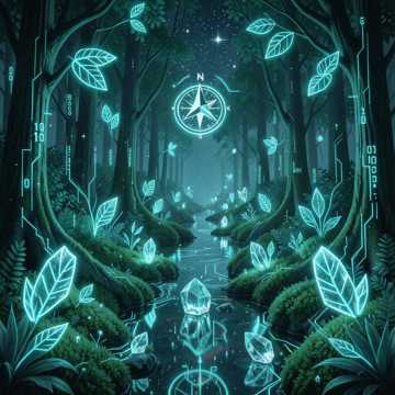 数字森林的倒影