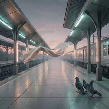 车站月台空座椅