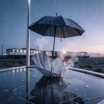 雨后车站