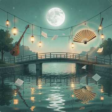 桥灯半笺