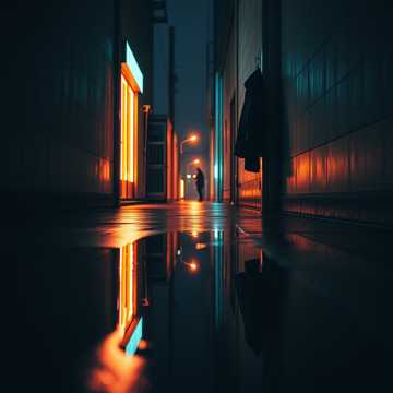空酒杯倒映雨街