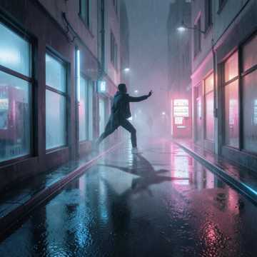 霓虹影子长
