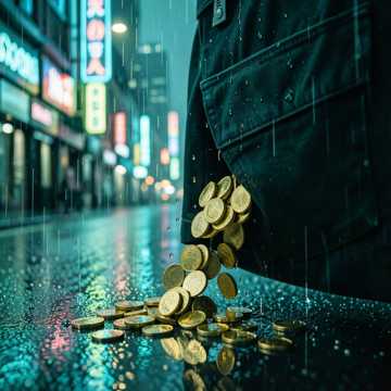 雨滴数着钢镚儿
