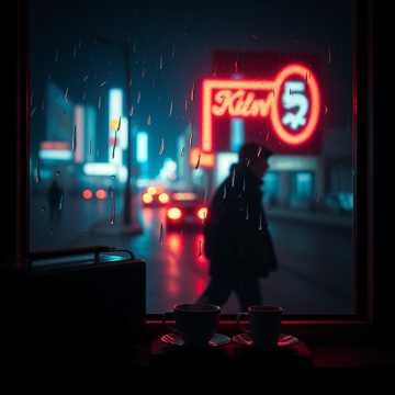 玻璃上的雨痕