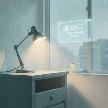 雨丝敲窗