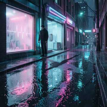 霓虹染伤的夜