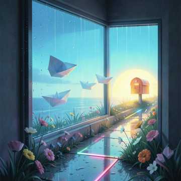 晴空山水卷